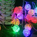 1 5m 10pcs LED Cotton Ball Light String Wedding Fairy Battery Lights Chandelier Garland Party New