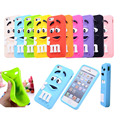 Cartoon M M s Chocolate Candy Rubber Soft Silicone Cases For iPhone 4 4S 5C SE