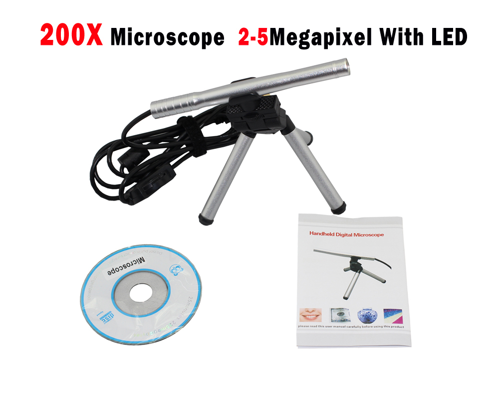 25 megapixel 200X Mini Digital Usb Microscope Otoscope electronic