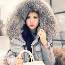 Women’s Winter Blue Coats With Real Fur Hood Long Female Winter Jacket Women Duck Down Feather Park Plus Size 4xl 5xl 185yrfnv