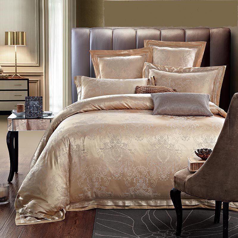 luxury jacquard silk cotton bedding set queen king size luxury jacquard silk cotton bedding set queen king size
