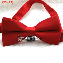 Free shipping brand new Men multicolor solid color bowtie tuxdo cashmere neck ties fashion double layer