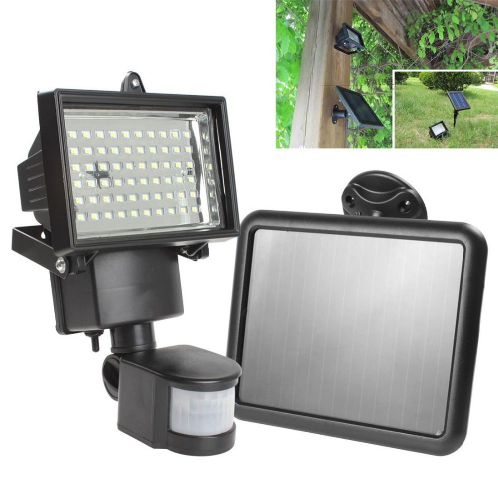 10Set! Solar Panel LED Flood Security Solar Garden Light PIR Motion Sensor 60 LEDs Path Wall Lamps Outdoor Emergency Lamp
