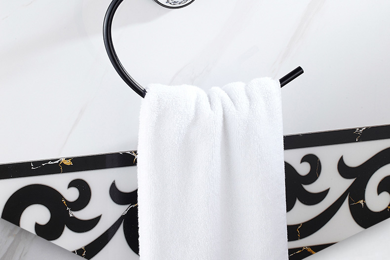 Description Picture 3 of itemBathroom towel holder Wall Mounted Bathroom Towel Ring Ceramic Blue and white porcelain Towel Hanger Ring Holder bath furniture