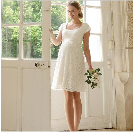 White Short Maternity Wedding Dresses Fashion White Short Maternity Wedding Dresses