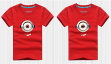 2015 New Summer Family Clothes For Mother And Daughter Cartoon Big Eyes Baby Boys Girls T