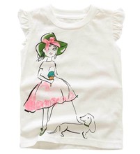 2 10 years brand Children T shirt Girls t shirt tees baby Girl Short Sleeve T