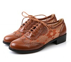 Free Shipping  Spring 2014  British Style Leather Oxford Shoes Lace Breathable Shoes , Punk Sandals Flat Shoes Size 35-39