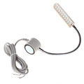 220V Sewing Machine Super Bright White 20 LEDs Magnetic Mounting Base Flexible Gooseneck LED Light Lamp