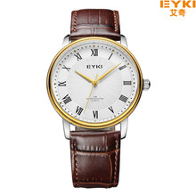 Eyki Brand Quartz Lovers Watches Fashion Retro Roman Scale Leather Strap Waterproof Couple Tables Clock Women Luxury Watch Men