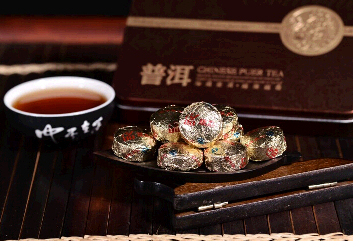 Free shipping 2015 new Golden Palace tea cooked tea mini Tuo Tuo Yunnan Pu er tea