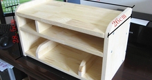 Desktop data file storage wood office supplies printer carrier single financial instrument holder