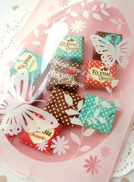 50pcs Butterfly And Flower Pink Cookies Biscuits Bags Self Adhesive 50pcs Butterfly And Flower Pink Cookies Biscuits Bags Self Adhesive