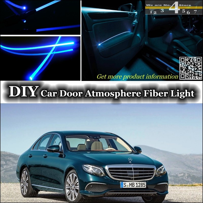 interior Ambient Light Tuning Atmosphere Fiber Optic Band Lights For Mercedes Benz E MB W212 C207 Door Panel illumination Refit