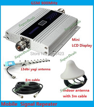 13db yagi + LCD display! mobile phone mini GSM 900mhz signal repeater / repetidor,cell phone GSM signal booster amplifier
