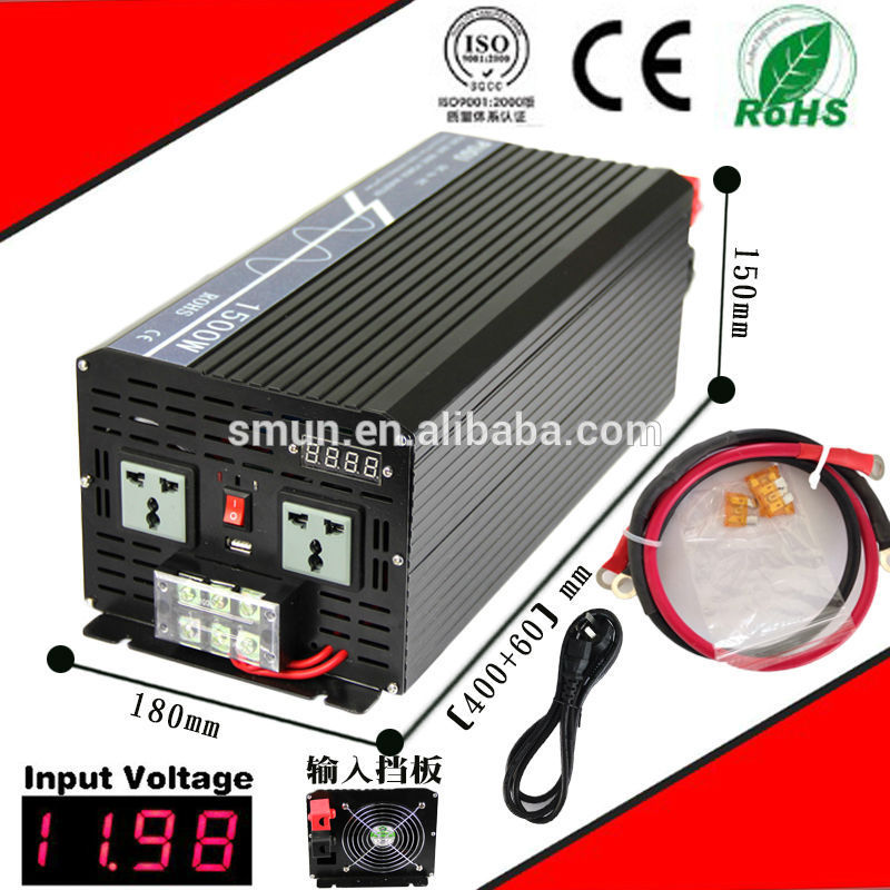 1500W 24VDC 220VAC pure sine wave inverter UPS power supply inverter AC