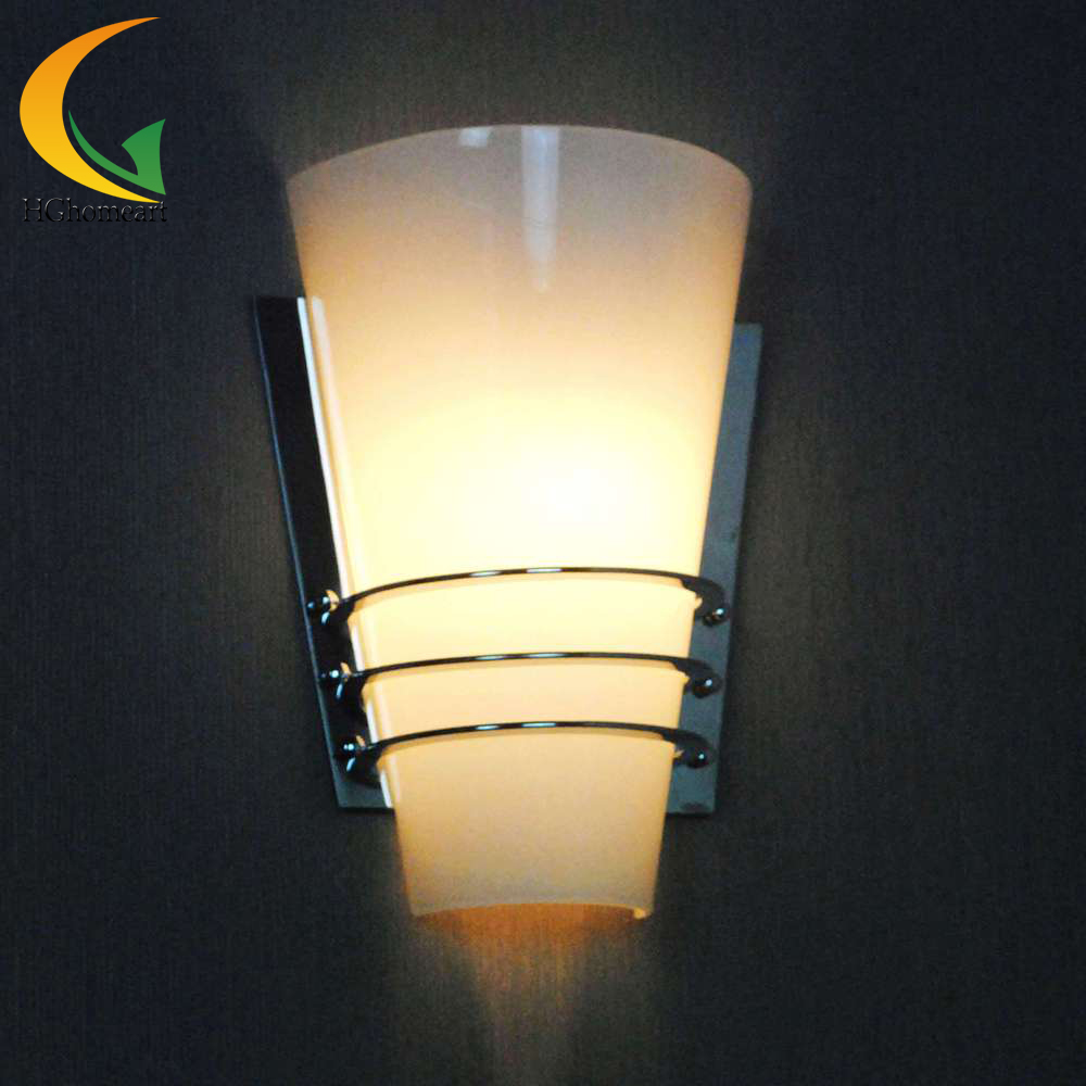 Simple moderne creative blanc lampe en verre de mode allée mur lampe chambre lampe de chevet