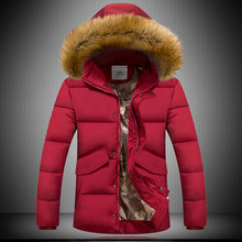2015 New Arrival Winter Coat Men Jacket Thicker Keep Warm Casual Wear Long Style Hooded Fashion