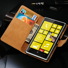 Luxury genuine Leather Case For Nokia Lumia 925 Stand Design Book Style Phone Back Cover with