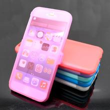 Mobile Phone Accessories Various colors TPU Silicone Transparent Clear Flip Gel Soft Case for iPhone 6