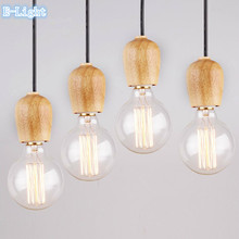 Edison Led Wood Pendant Lamp