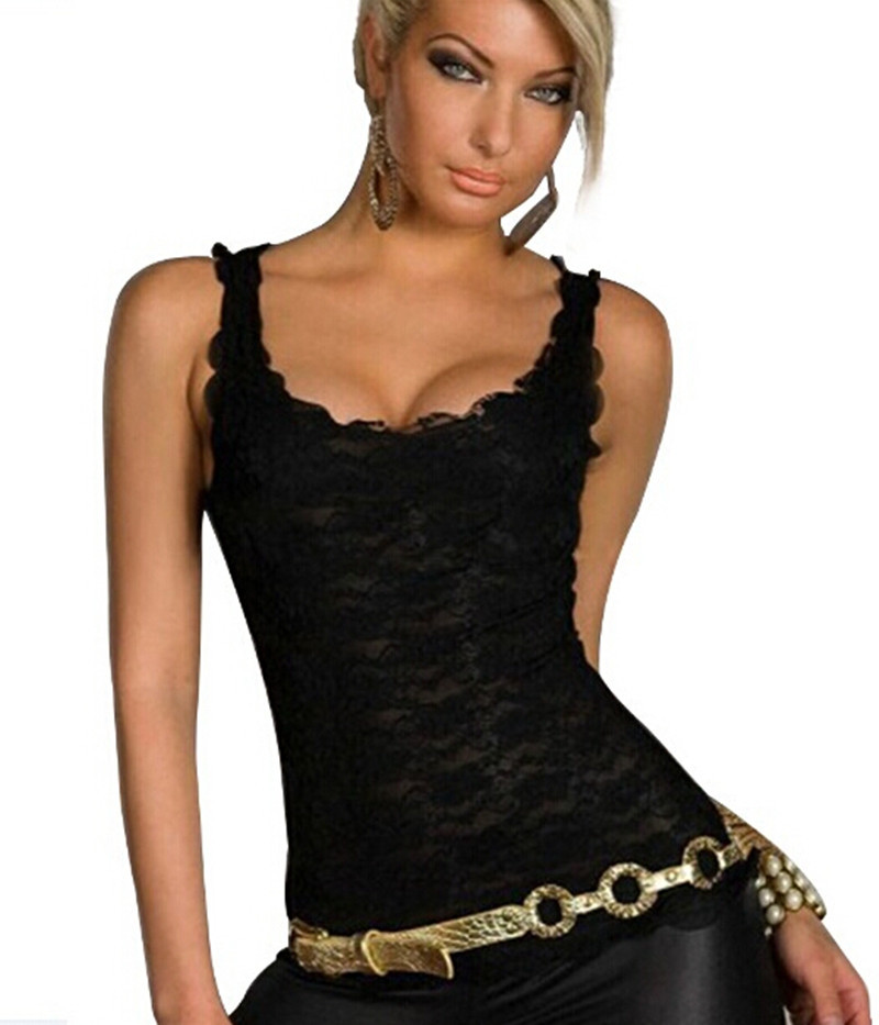 Fashion Lace Women s Tank Crochet Embroidery Fitness Women Tank Top Sleeveless Shirt Summer Casual Blouse
