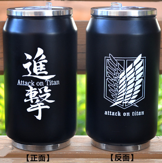 New arrival Free shipping 1pc Attack On Titan cup The survey corps white black freedom wings