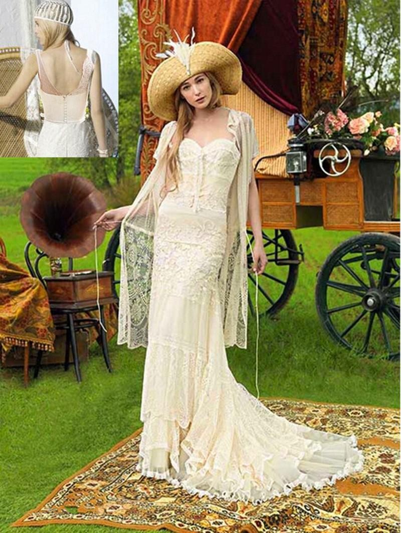 Hippie style wedding gown