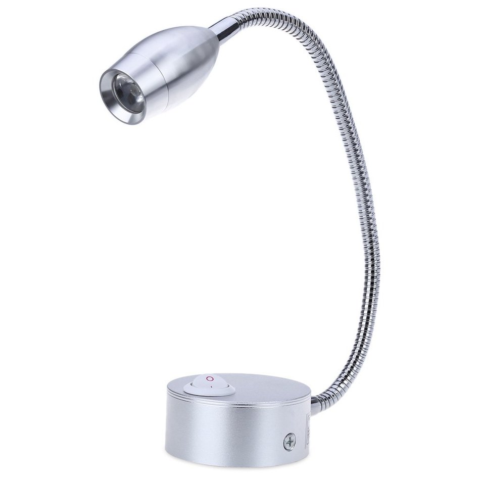 1W AC 85 - 240V 1200LM Aluminum LED Flexible Neck Spotlight Wall Lighting for hotel, dining-room, meeting room, drawing room