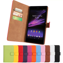 Vintage Genuine Leather Mobile Phone Accessories Cases For Sony Xperia Z1 L39h C6903 Original Flip Wallet Stand Pouch Case Cover