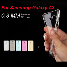 New Arrival 0.3mm Ultra Thin Transparent phone Case For samsung Galaxy A3 TPU Clear Phone Back Cover for A3000