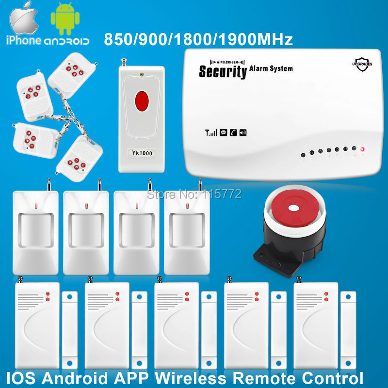 DIY GSM Wireless Home Auto Dialer Burglar Voice Remote Alarm Security System Auto Dialing Dialer SMS Call,Free shipping!