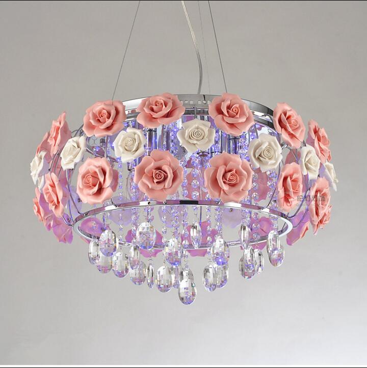 Buy Modern flower shape glass crystal chandelier