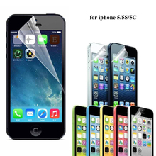 Screen Protective Film For Apple iPhone 5/5S/5C  Protective Film Screen Guard With Cleaning Cloth Phone Accessories