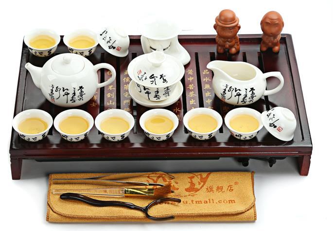 Free Shipping Classical style tea set Full set of porcelain tea set kung fu tea set