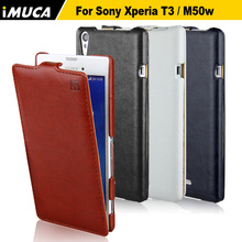 IMUCA Case For Sony Xperia T3 M50w luxury Flip Leather Cover For Xperia T3 M50w D5103