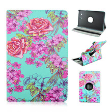 360 Rotatable PU Leather Stand Case Cover For Samsung Galaxy Tab E 9 6 T560 SM