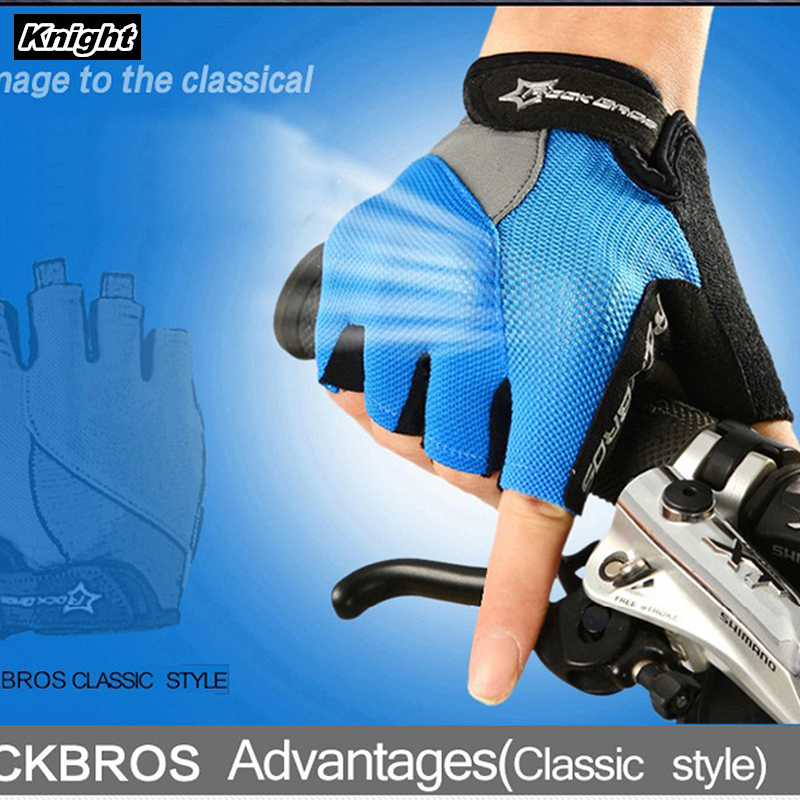 RockBros bicycle Gloves Summer Sports Wear Bike Bicycle Cycling Cycle Gel Pad Short Half Finger Gloves 4color