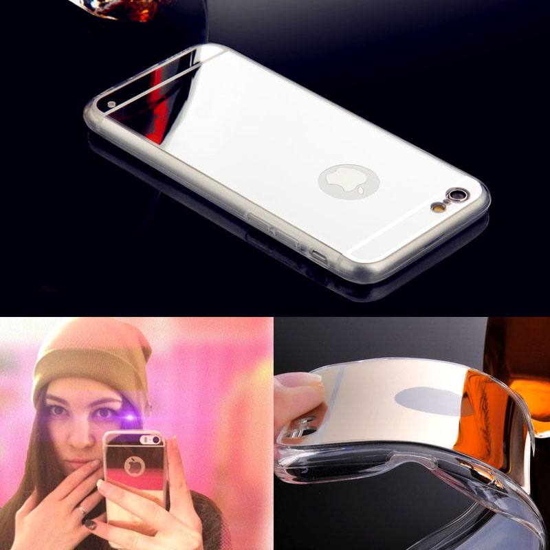 2016 New For Iphone 6 Accessories Discounted TPU Soft Gold Mirror Case for iphone 6 6S