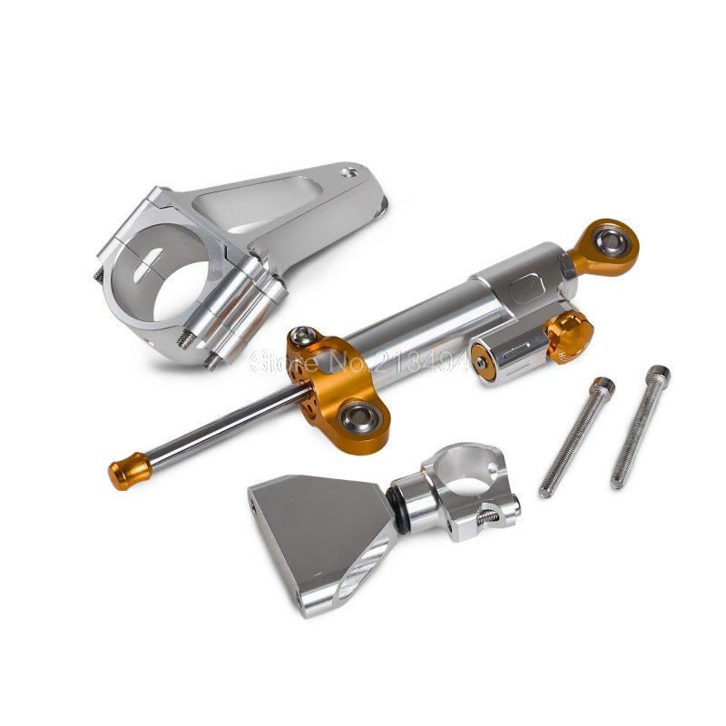 Silver Steering Damper Stabilizer & Mounting Kit For Honda CBR600 F4i PC35 2001-2007 Wholesale Price