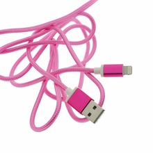 New 1 5M Metal Braided Mobile Phone Cables Charging USB Cable Charger Data For iPhone 5