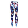 Drop Shipping Women 3D Printing Leggings The Avengers Captain American Comic Casual Pants Jeggings Casual Casual