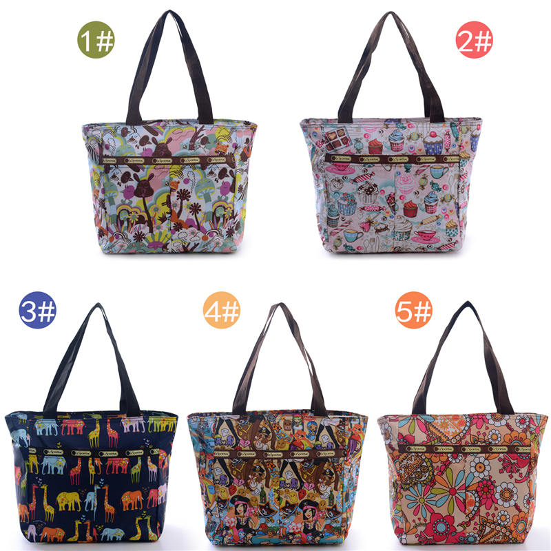 Nylon Waterproof Women Girls Casual Printed Travel Handbag Shoulder Hobo Bags Messenger Bag New Free Shipping #LN