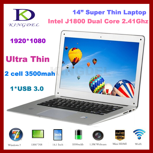 8  ddr3 + 32  ssd + 1  hdd 14  ultrabook   intel celeron j1800 2.41   hdmi, wifi, win 7