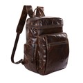 Fashion Genuine Leather Men s Backpack for Travel Coffee Gray Color Cow Leather Backpack Duffle Bag
