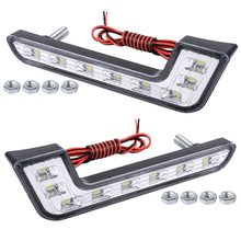 2x 6000k Car Daytime Running DRL Bright Driving Day Light Head Lamp 8 LED white