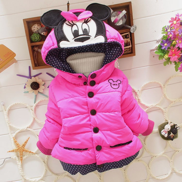 New 2015 baby kids coat for children children outerwear coats girls winter Minnie coat kids jackets