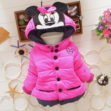 New 2015 baby kids coat for children,children outerwear & coats, girls winter Minnie coat,kids jackets,casual baby clothing