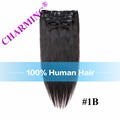 Chamring 8A Malaysia Virgin Hair 1B Straight Hair Extension Clip In Hair extensions 7pcs Human Hair