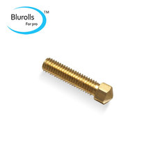 3 D printer accessory/parts DIY all metal brass all-in-one nozzle 0.3/0.4 mm avaliable M6 threaded for 1.75 mm filament